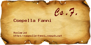 Csepella Fanni névjegykártya
