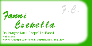 fanni csepella business card